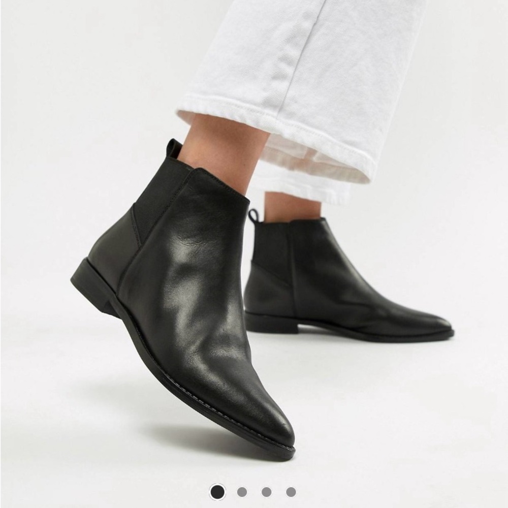 ASOS Black Leather Chelsea Ankle Boots